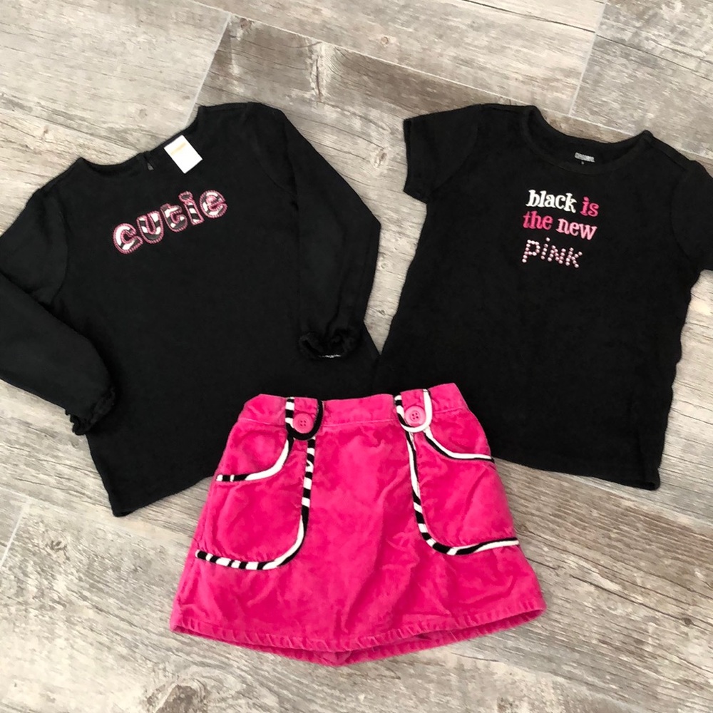 3 Pc. Gymboree Skirt Shirts 5 5T